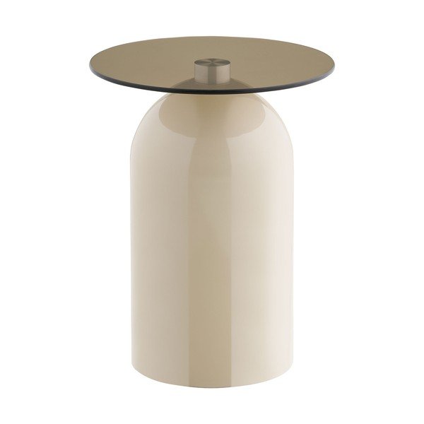 Okrúhly odkladací stolík so sklenenou doskou ø 40 cm Ravello – House Nordic-image-2