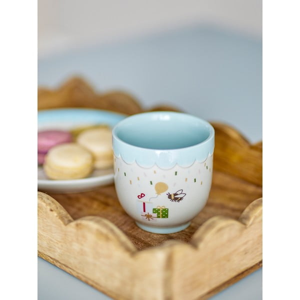 Modrý/krémový detský hrnček z kameniny 150 ml Celebrate – Bloomingville Mini-image-4