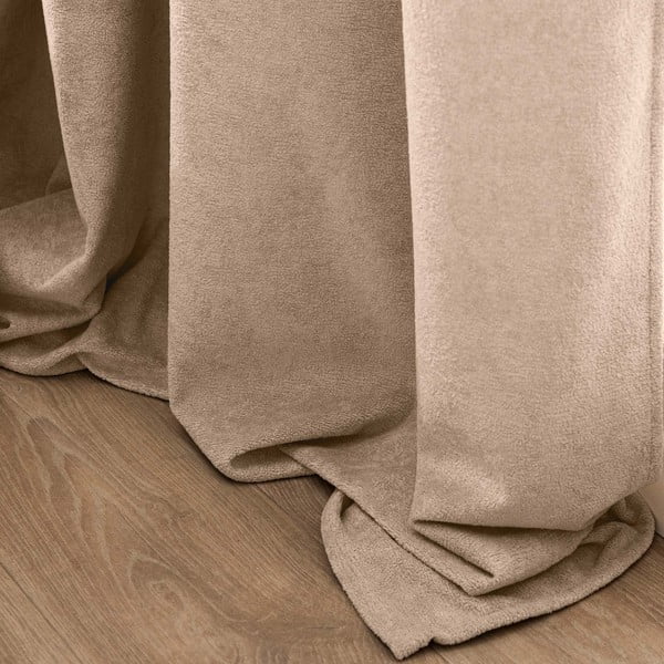 Svetlohnedý záves z materiálu buklé 140x260 cm Winona – douceur d'intérieur-image-4