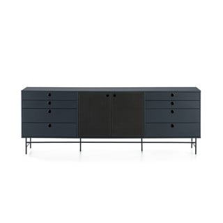 Čierno-modrá komoda Teulat Punto, šírka 212 cm
