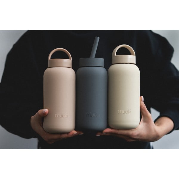 Svetlohnedá cestovná fľaša 500 ml Desert Rose – Muuki-image-3