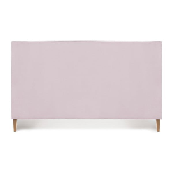 Ružová posteľ s prírodnými nohami Vivonita Kent, 140 × 200 cm-image-2