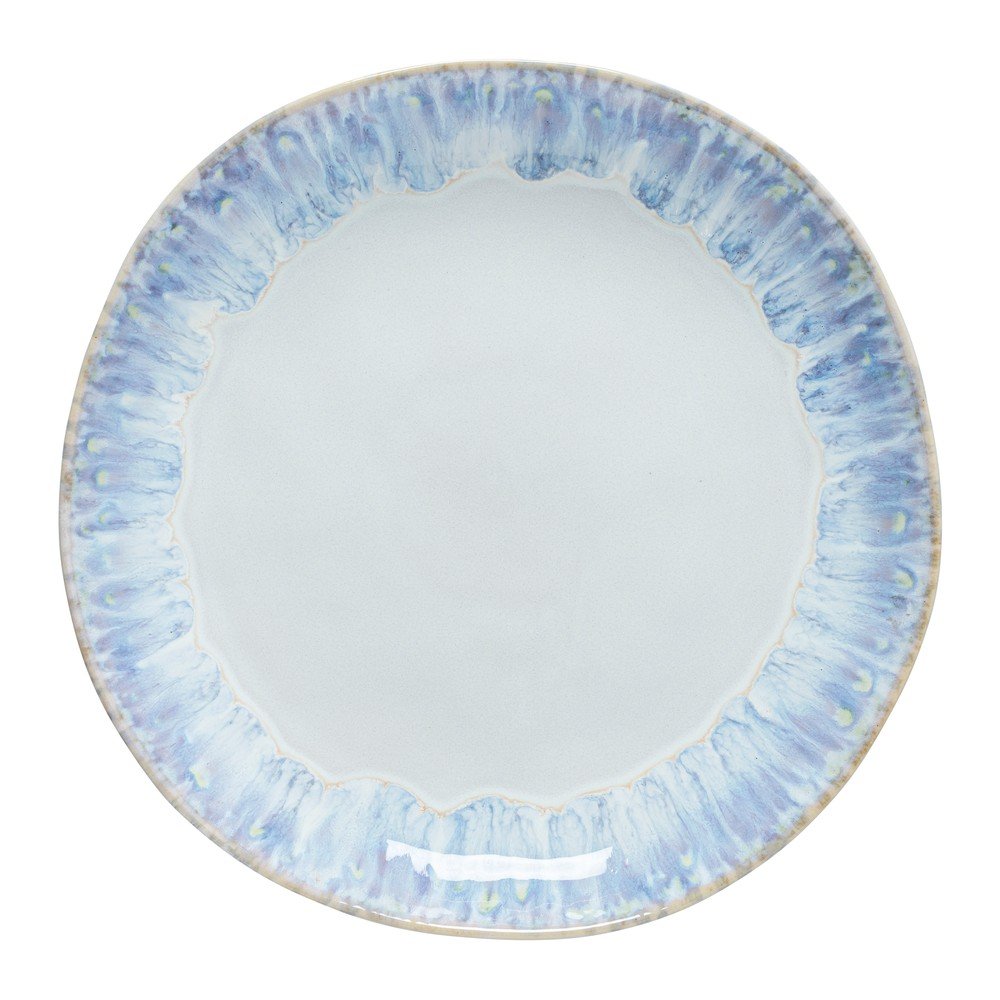 E-shop Biely/modrý kameninový tanier ø 28 cm Brisa – Costa Nova