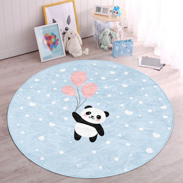 Svetlomodrý detský koberec ø 80 cm Comfort – Mila Home-image-2
