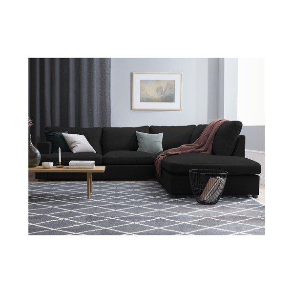 Čierna rohová pohovka Windsor & Co Sofas Daphne, pravý roh-image-3