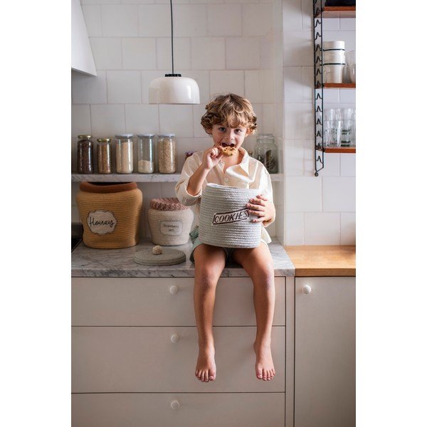 Svetlohnedý látkový detský kôš na hračky ø 28x27 cm Honey Pot – Lorena Canals-image-4