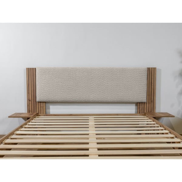 Svetlosivá dvojlôžková posteľ s roštom 160x200 cm Lior – Bobochic Paris-image-3