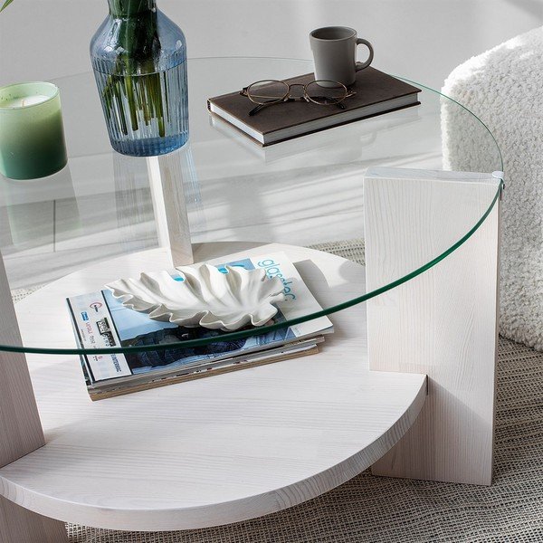 Biely okrúhly konferenčný stolík ø 75 cm Mondo - Neostill-image-3