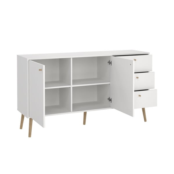 Biela nízka komoda 149x82 cm Bodo – Tvilum-image-3