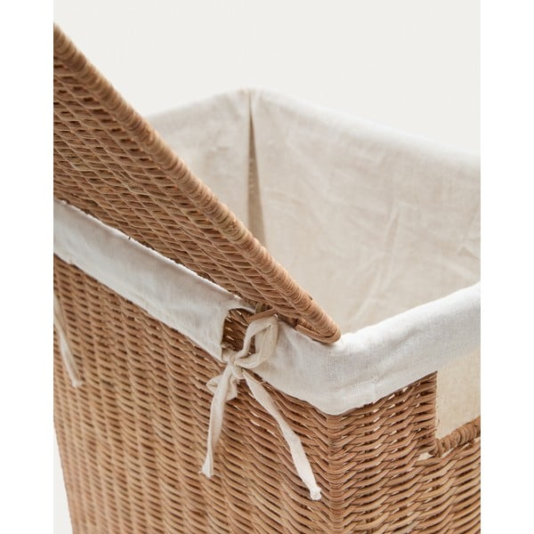 Ratanové koše na bielizeň v súprave 2 ks v prírodnej farbe Indali – Kave Home-image-2