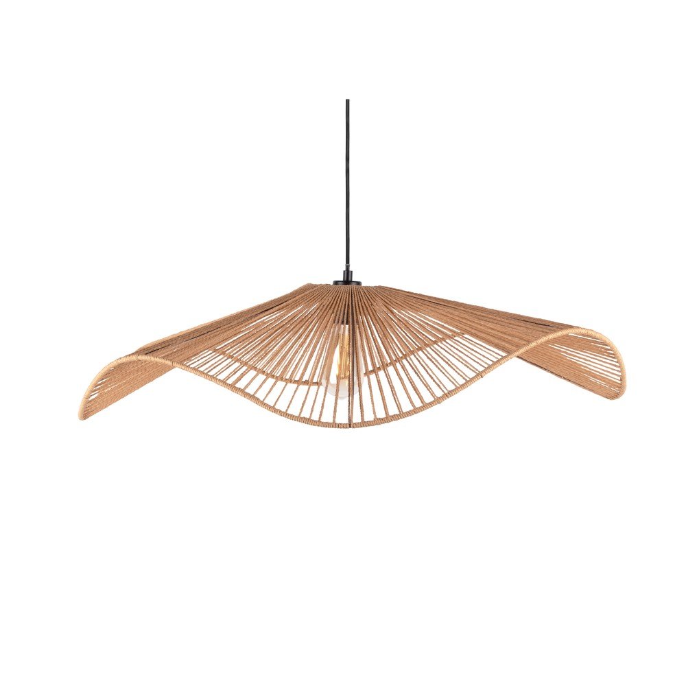E-shop Kovové závesné svietidlo v prírodnej farbe s tienidlom z papierového výpletu ø 80 cm Sombra – Leitmotiv