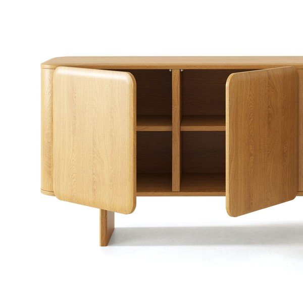 Komoda z dubového dreva v prírodnej farbe 160x76x45 cm Charlotte – Micadoni -image-4