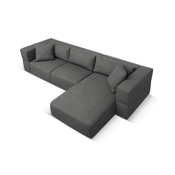 Tmavosivá rohová pohovka, pravý roh Esther – Milo Casa-image-3