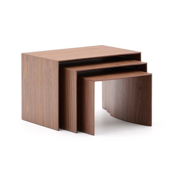 Odkladacie stolíky v súprave 3 ks v dekore orecha 40x60 cm Litto – Kave Home