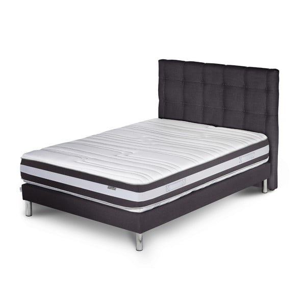 Tmavosivá posteľ s matracom Stella Cadente Mars Saches, 140 × 200 cm