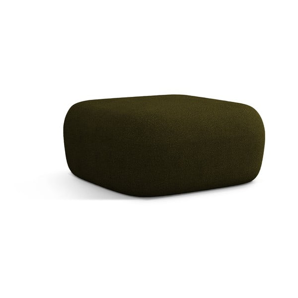 Zelená podnožka z textílie bouclé Jenny – Micadoni Home-image-1