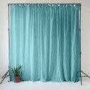 Tyrkysový ľanový záves 140x250 cm Coastal Blue – Linen Tales