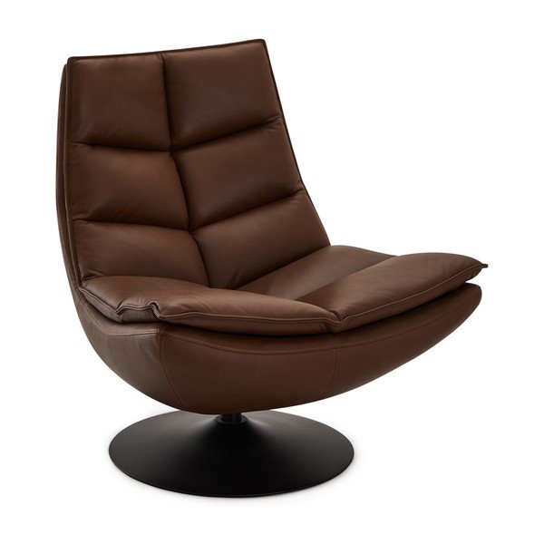 Tmavohnedé kožené kreslo Miami – Furnhouse-image-2