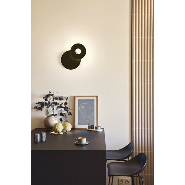 Čierne LED nástenné svietidlo Hennes – Fischer & Honsel-image-1