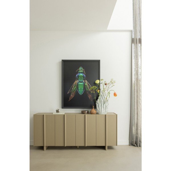 Béžová nízka komoda z borovicového dreva 200x85 cm Basu – WOOOD-image-1