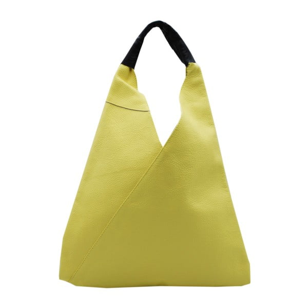 Žltozelená kabelka z pravej kože Andrea Cardone Karula