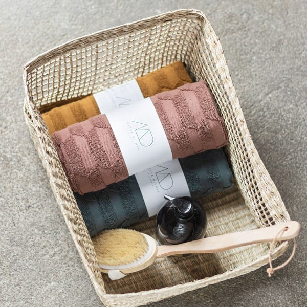 Tmavozelená kúpeľňová predložka 50x80 cm Geo – Mette Ditmer Denmark-image-3