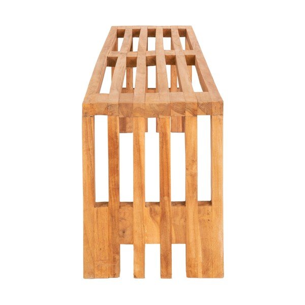 Záhradná lavica z tíkového dreva House Nordic Benidorm, 140 x 35 cm-image-4