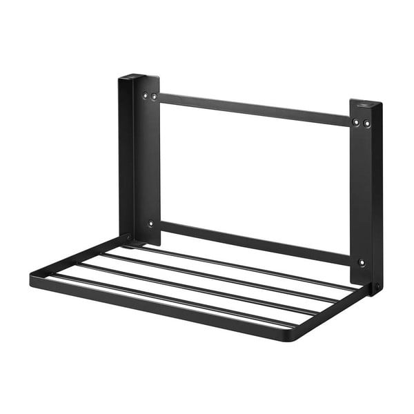 Matne čierna nástenná oceľová kúpeľňová polička Tower – YAMAZAKI