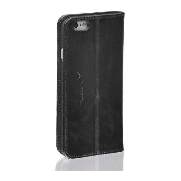 Čierny kožený obal iPhone 6/6S Plus Packenger