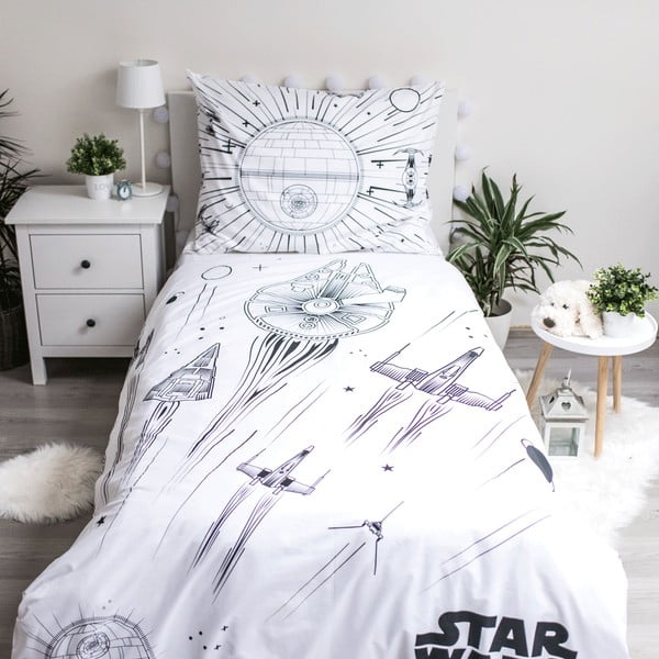 Bavlnené detské obliečky so svietiacim efektom na jednolôžko 140x200 cm Star Wars – Jerry Fabrics-image-2