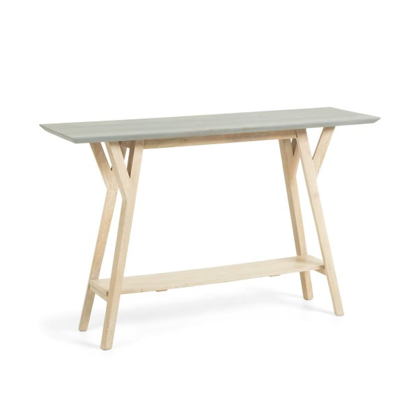 Pracovný stôl z mangového a agátového dreva Kave Home Satya, 125 × 80 cm