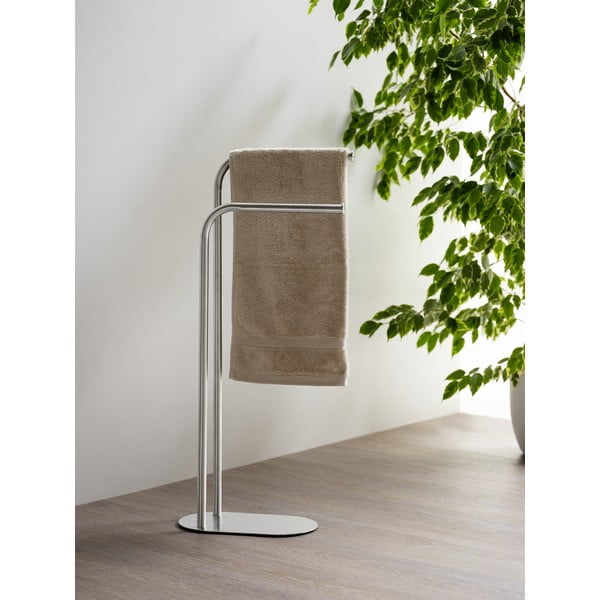 Stojan na uteráky z nehrdzavejúcej ocele v matne striebornej farbe Levante – Wenko-image-1