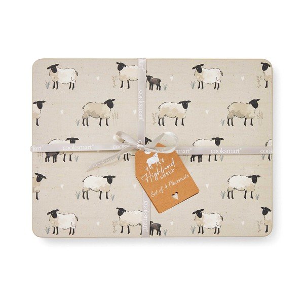 Korkové prestieranie 4 ks 21,5x29 cm Highland Sheep – Cooksmart ®-image-2