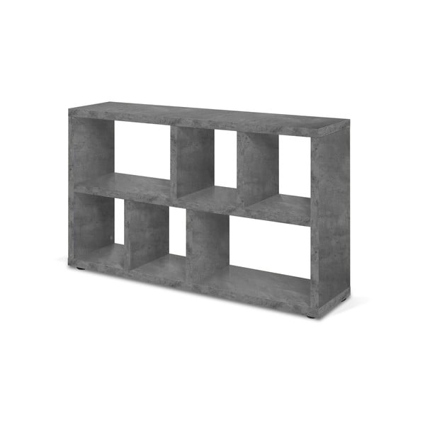 Sivá knižnica v dekore betónu 150x83 cm Berlin – TemaHome-image-3