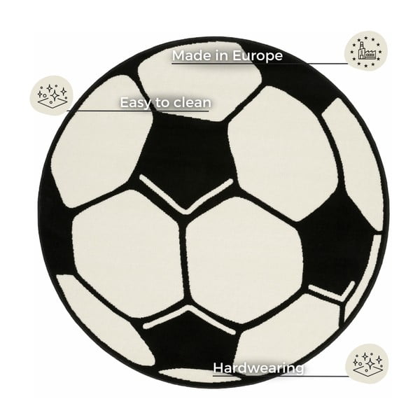 Detský koberček Hanse Home Football, ⌀ 100 cm-image-3