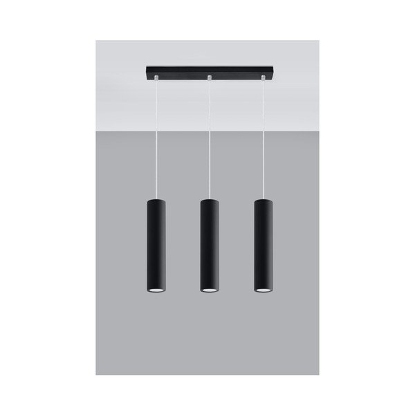 Čierne kovové závesné svietidlo Castro – Sollux-image-2