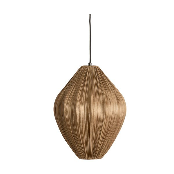 Hnedé závesné svietidlo s textilným tienidlom ø 12 cm Verita – Light & Living