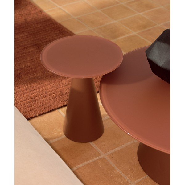 Okrúhly odkladací stolík so sklenenou doskou ø 30 cm Wilshire – Kave Home-image-1