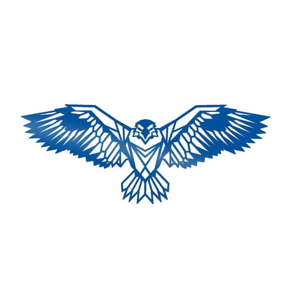 Modrá kovová nástenná dekorácie Eagle