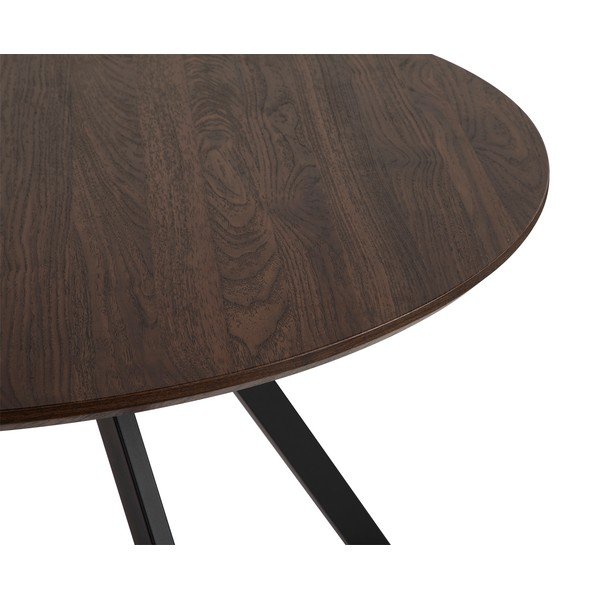 Okrúhly jedálenský stôl v dekore orecha ø 120 cm Rivo – Bonami Essentials-image-3