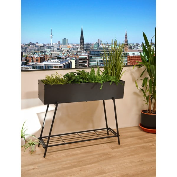 Oceľový vyvýšený kvetináč 30 cm Jasmine – Garden Pleasure-image-1