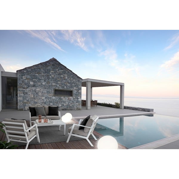 Bielá hliníková záhradná lounge súprava pre 4 Harley – Bizzotto-image-1