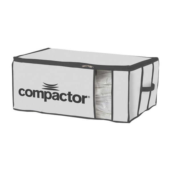Biely textilný úložný box Compactor Brand XXL