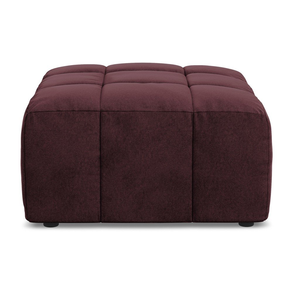 Vínovočervená zamatová podnožka Aloha – Makamii