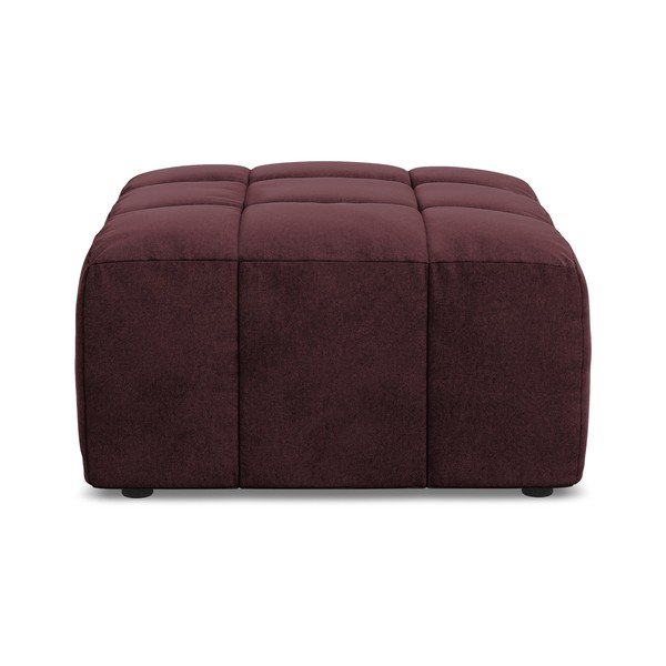 Vínovočervená zamatová podnožka Aloha – Makamii