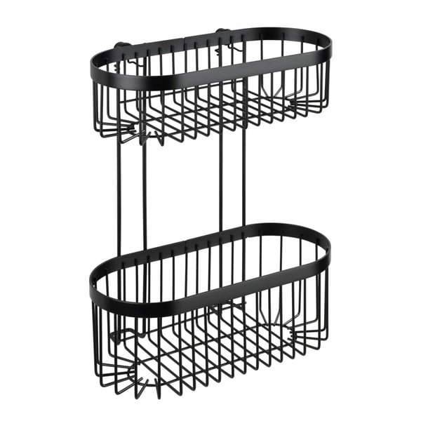 Čierny nástenný košík Wenko Classic Plus 2 Tier-image-2