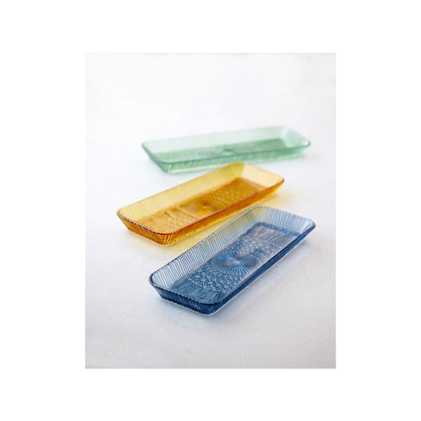 Oranžový sklenený servírovací tanier 14x38 cm Kusintha – Bitz-image-3