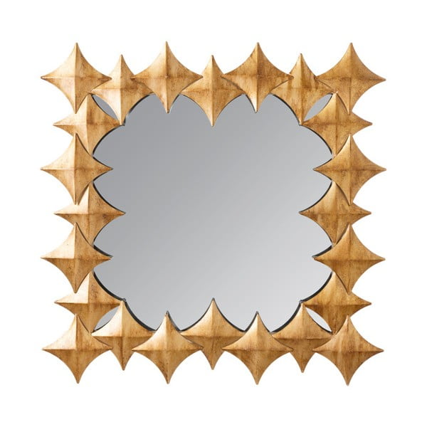 Zlaté zrkadlo Ixia Espejo Squaro, 83 x 83 cm