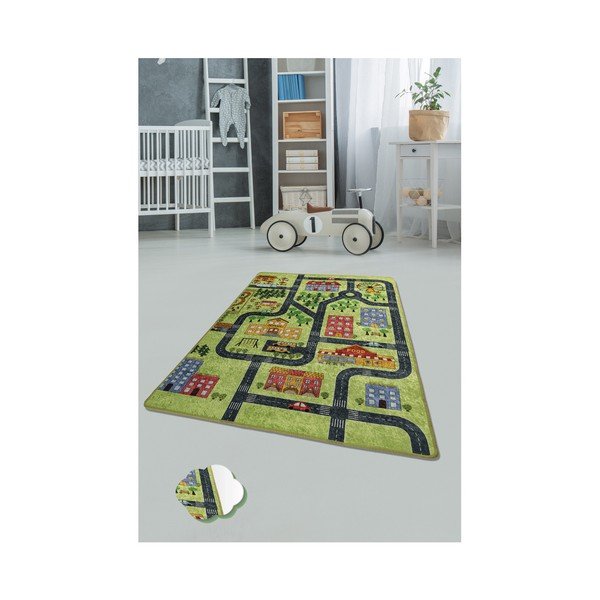 Detský koberec Green Small Town 140 × 190 cm-image-1