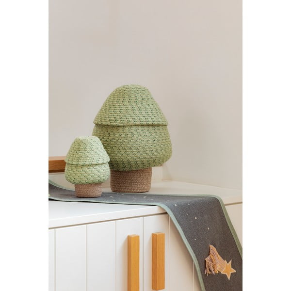 Zelený látkový detský kôš na hračky ø 25x36 cm Big Tree – Lorena Canals-image-1